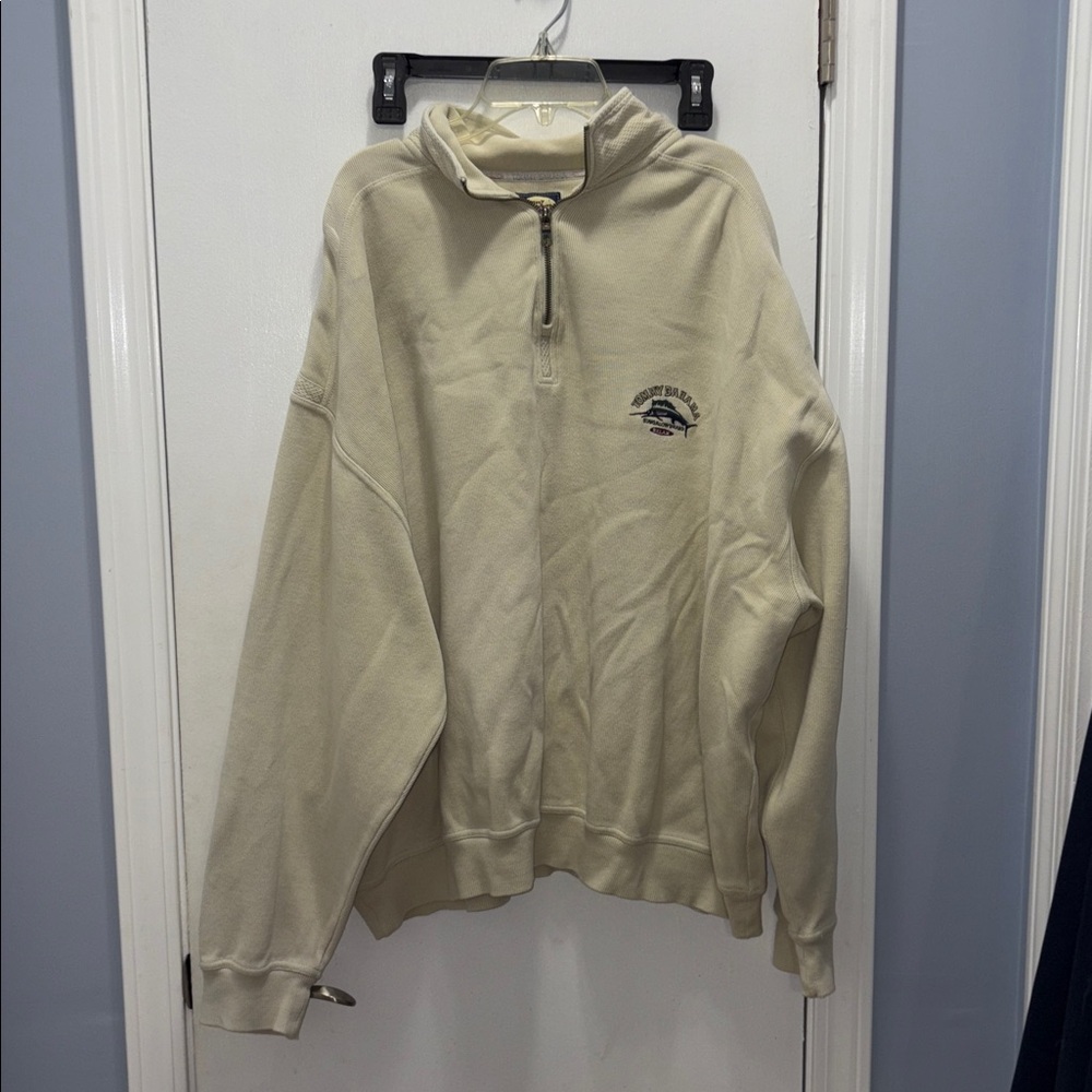 Tommy Bahama Cream Embroidered Pullover xxl